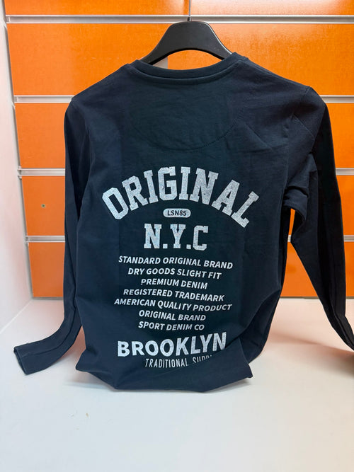Camiseta azul marino Original NYC niño Losan - espalda