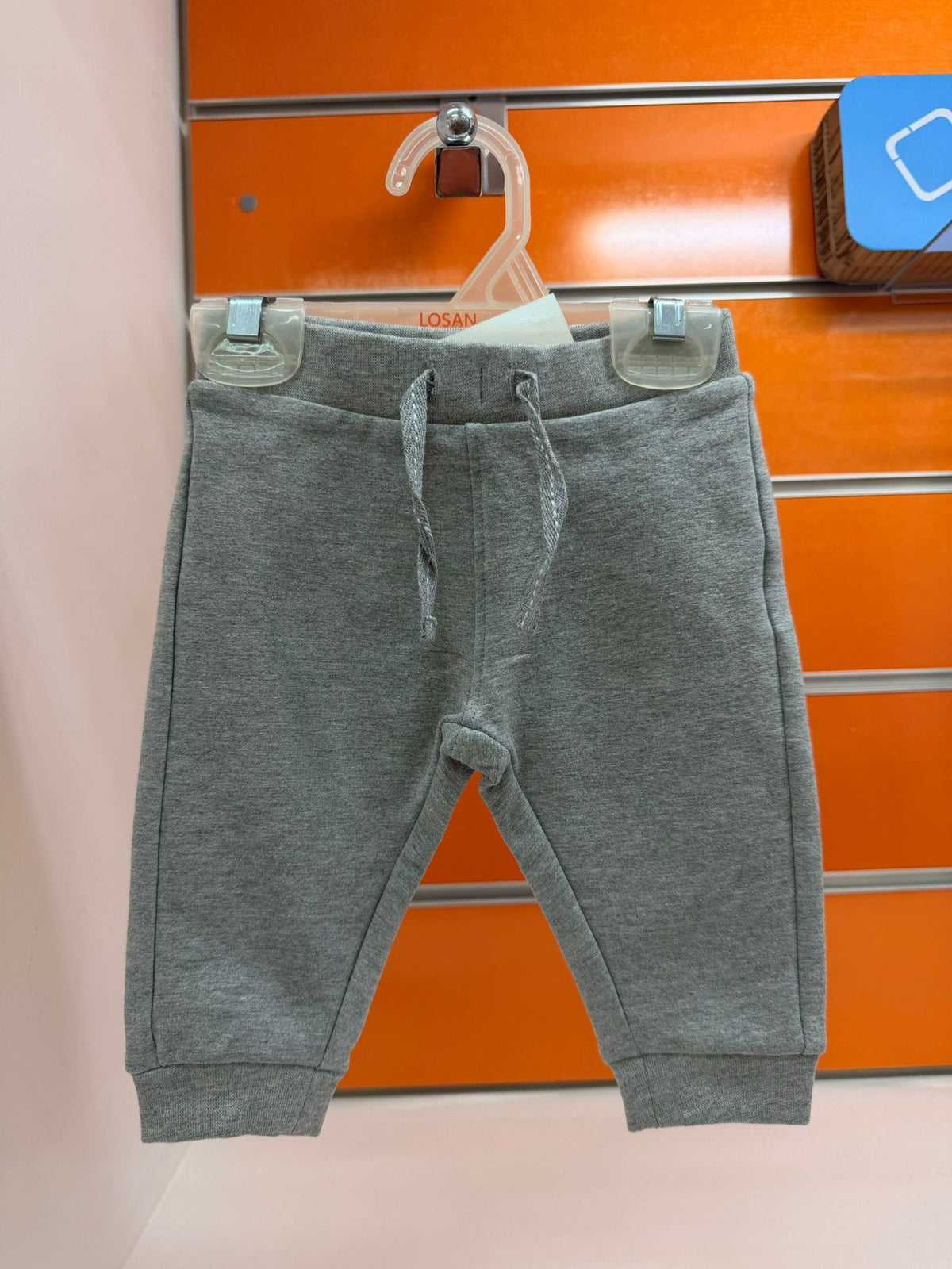 Pantalón bebé Losan gris melange básico 3-6 meses