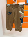 Pantalón bebé Losan marrón con estampado de reno