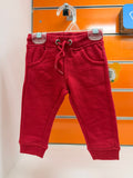 Pantalón bebé Losan rojo con cordón y bolsillos, talla 3-6 meses