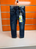Pantalón vaquero niño Losan dark denim con cordón, talla 2 años