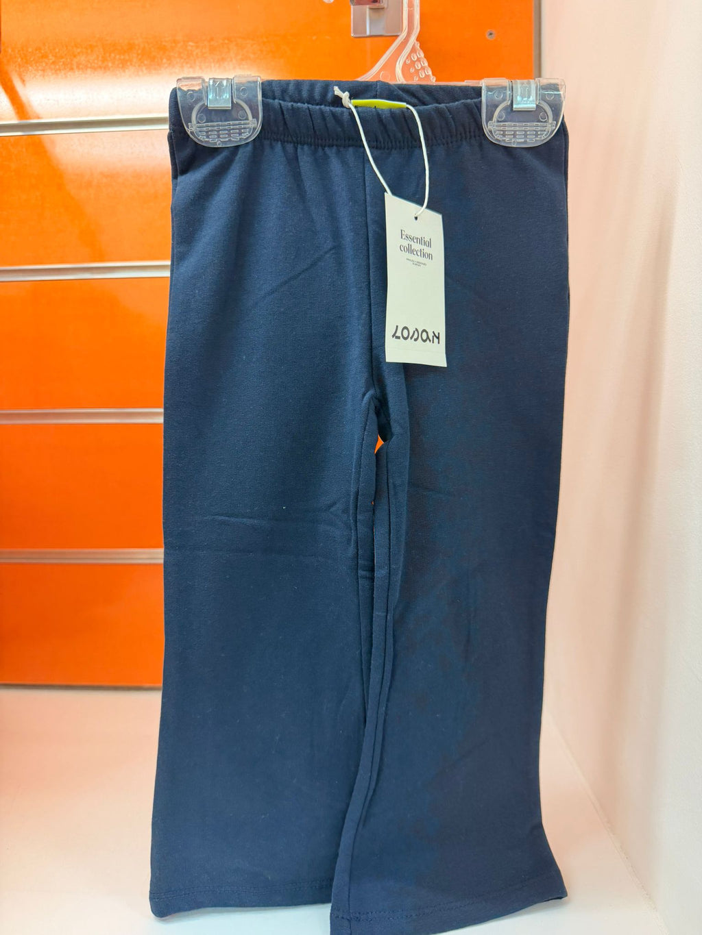 Pantalón niña Losan azul marino de pierna ancha, talla 2 años
