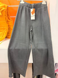 Pantalón niña Losan gris oscuro de pierna ancha, talla 8 años