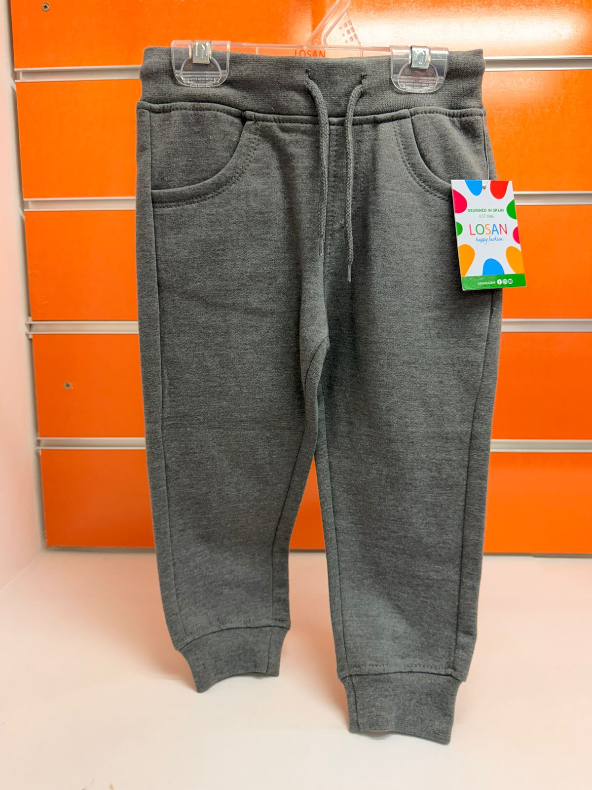 Pantalón jogger niño Losan gris oscuro, talla 3 años