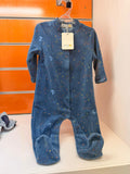 Pelele bebé Waterlemon azul con estampado de estrellas, talla 12 meses