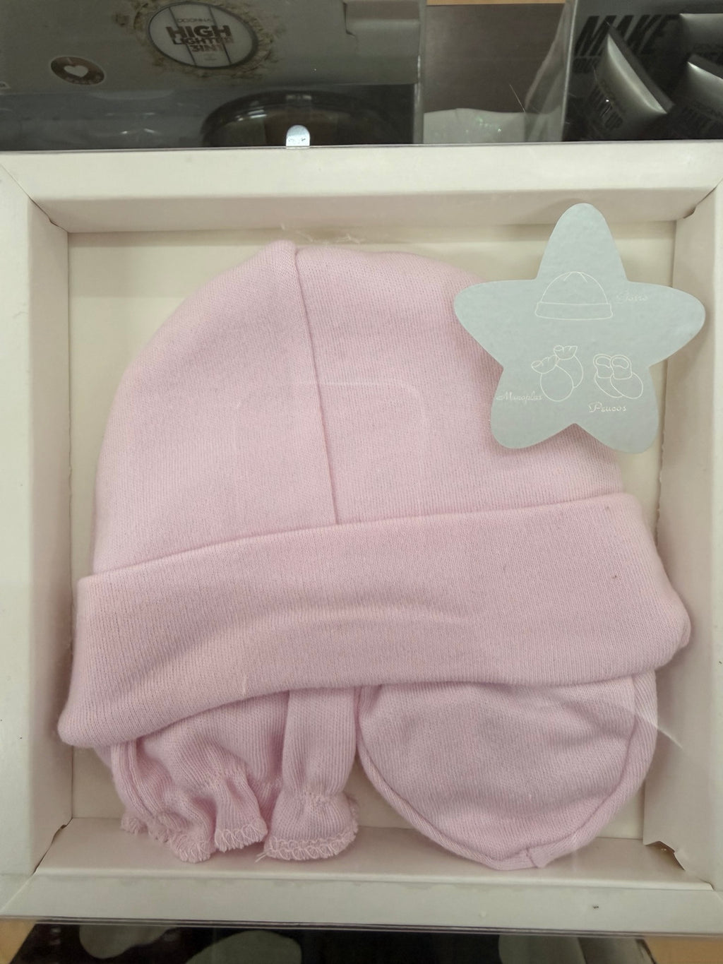 Set de primera puesta Duffi Baby de tres piezas en color rosa