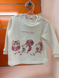 Sudadera bebé niña Losan color crudo con animales, 6-9 meses
