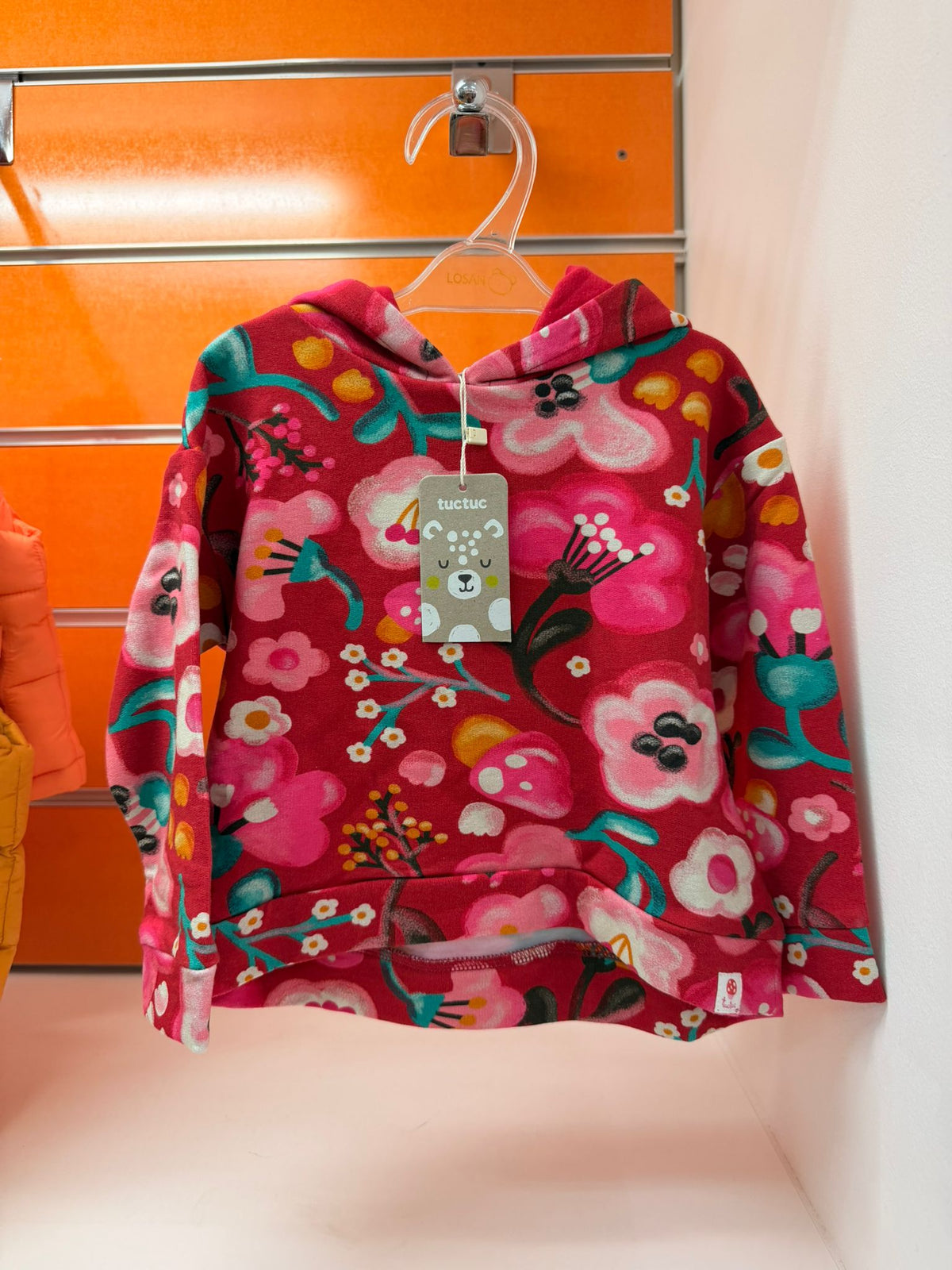 Sudadera bebé Tuc Tuc roja con flores 18 meses