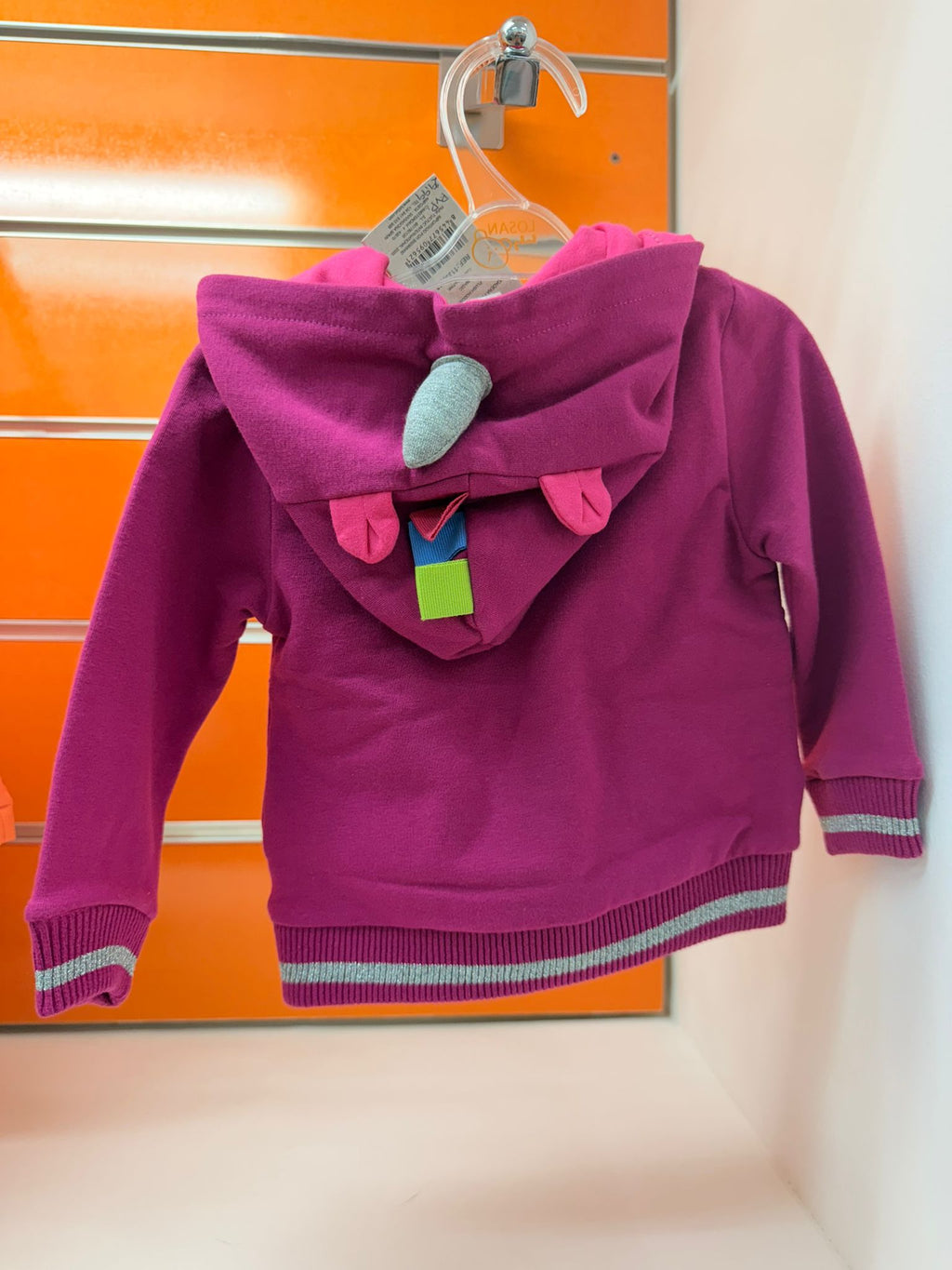 Sudadera bebé Tuc Tuc rosa fucsia Magic con capucha, talla 9 meses, vista trasera
