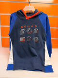 Sudadera con capucha niño Losan azul marino Squad deportes, talla 6 años