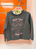 Sudadera niña Losan gris con estampado de setas, talla 2 años