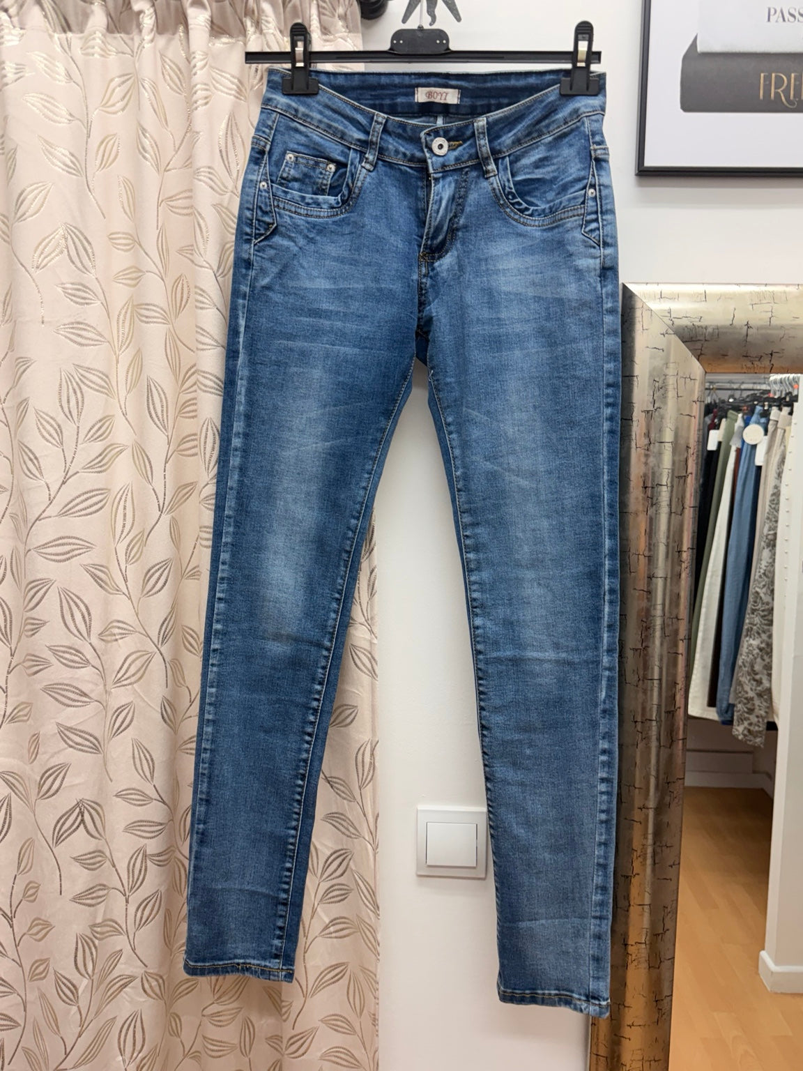 Vaquero skinny azul lavado de mujer talla 36