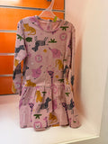 Vestido niña Losan rosa con estampado de animales, 24-36 meses