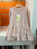 Vestido niña Losan rosa palo con pequeños lazos, talla 2 años